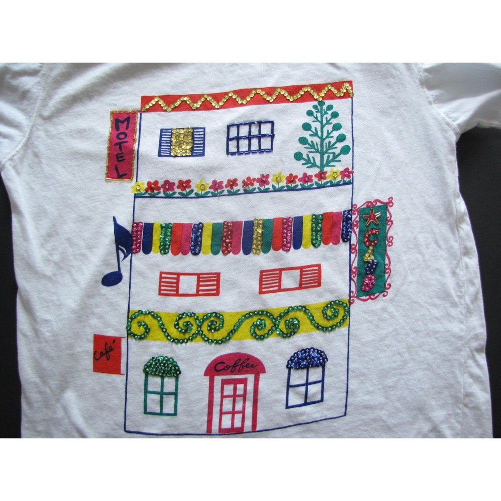 Vtg First Class Womens 95 Alore Birdhouse Hotel Shirt Vicky Melhart Medium